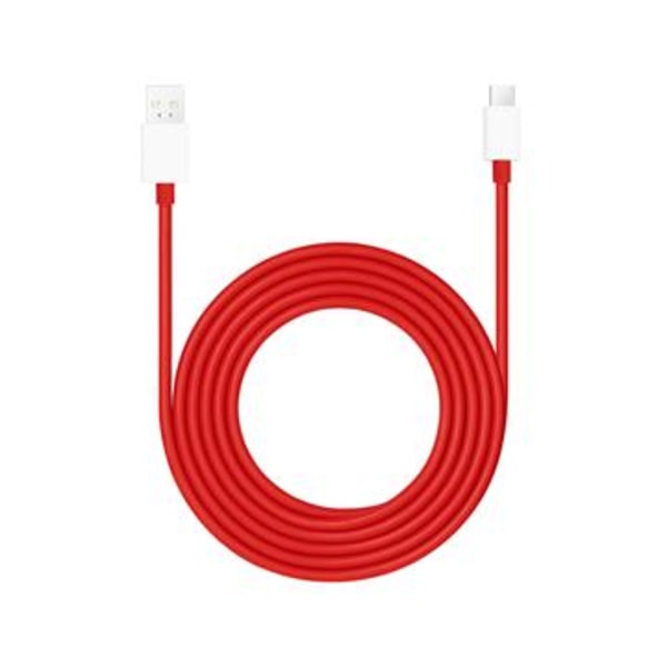 OnePlus SuperVOOC USB-A / Typ-C-kabel - 10A, 1.5m - Röd Tvåfärgad