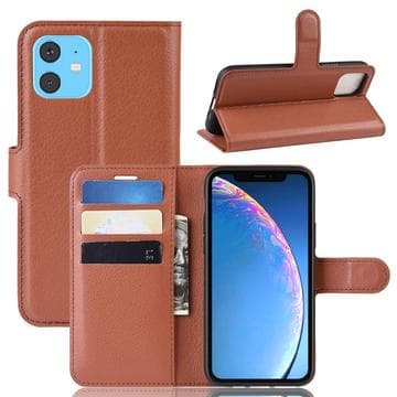 iPhone 11 Plånboksfodral med Magnetstängning - Brun Svart
