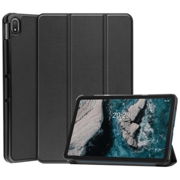 Tri-Fold Series Nokia T20 Smart Foliofodral - Svart Svart