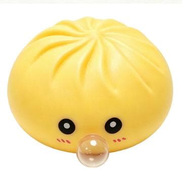 Dumpling squishy stressleksak som blåser bubblor, med å... Gul