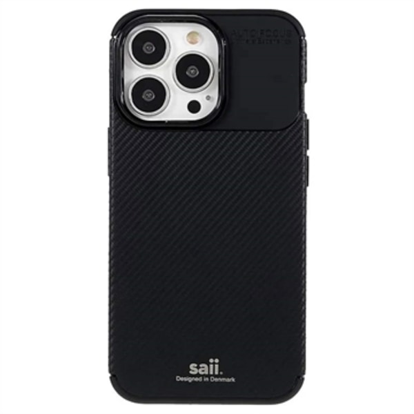 Saii Kolfiber iPhone 13 Pro Max TPU Skal - Svart Svart