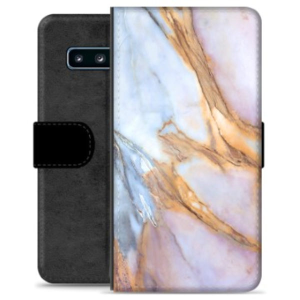 Samsung Galaxy S10 Premium Plånboksfodral - Elegant Marmor Animerad