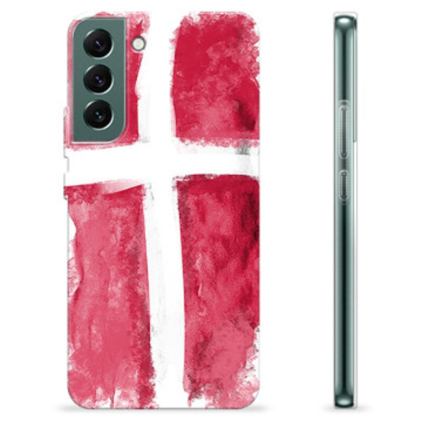 Samsung Galaxy S22+ 5G TPU-skal - Dansk Flagga Animerad