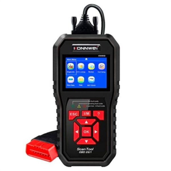 Konnwei KW850 OBD2/EOBD Felkodsläsare med LCD - Svart Svart