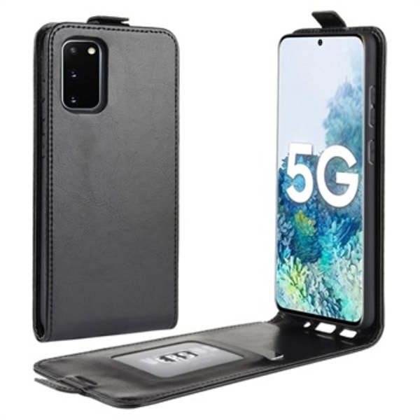 Samsung Galaxy S20 FE Vertikalt Flipfodral med Kortplats - Svart Svart