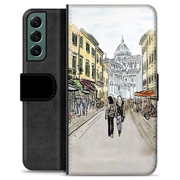 Samsung Galaxy S22+ 5G Premium Plånboksfodral - Italiensk Gata Animerad