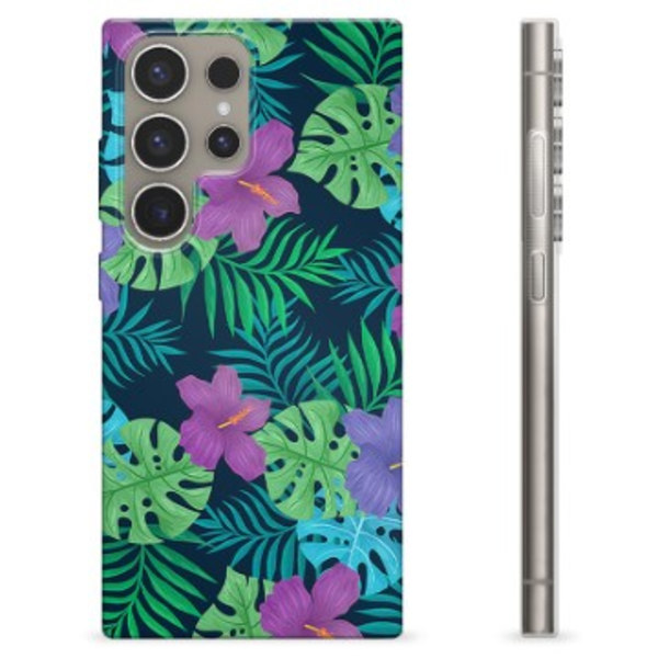 Samsung Galaxy S24 Ultra TPU-Skal - Tropiska Blommor Animerad