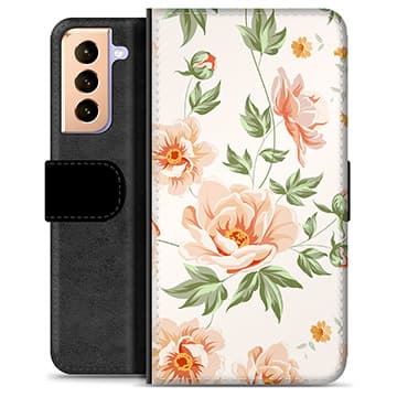 Samsung Galaxy S21+ 5G Premium Plånboksfodral - Blommig Animerad