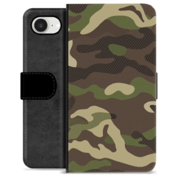 iPhone 16e Premium Plånboksfodral - Kamouflage Animerad