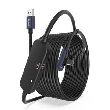 Syntech M32C1-5 5m VR Link-laddningskabel för Meta Quest 3S/... Svart