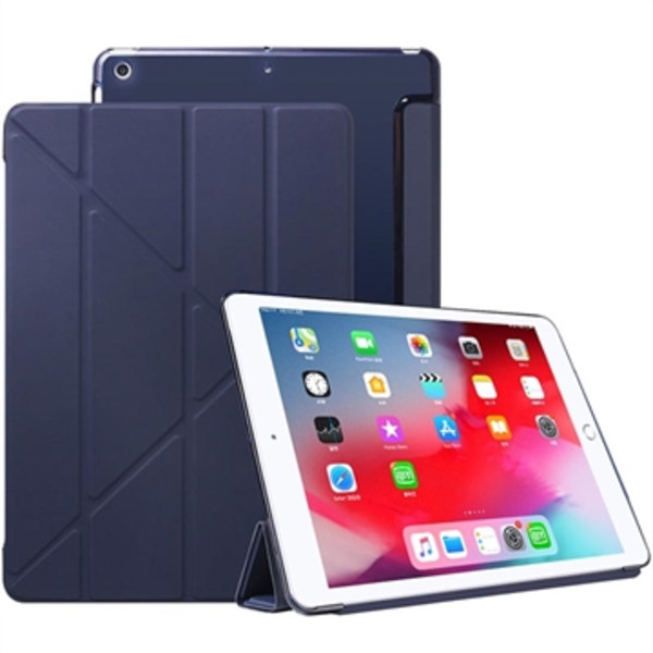 iPad 10.2 2019/2020/2021 Origami Stand Foliofodral - Mörkblå Blå