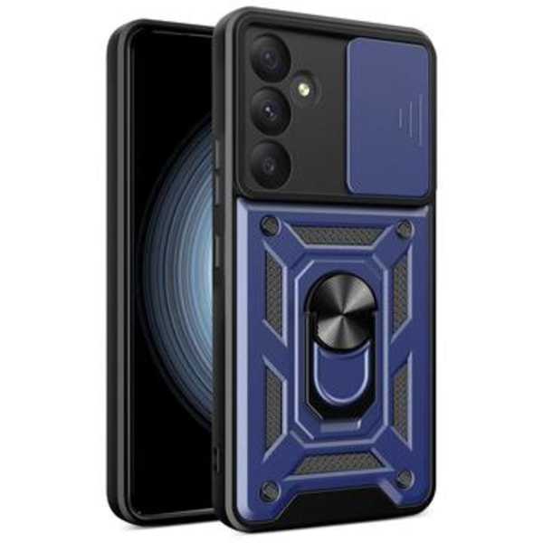 Samsung Galaxy A55 Hybrid Skal med Roterande Ring med... Blå