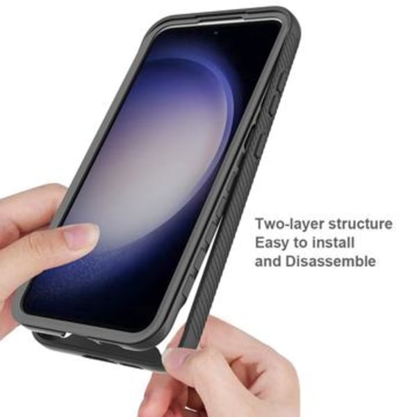 Samsung Galaxy S24 FE 360 Skydds Skal - Svart / Klar Tvåfärgad