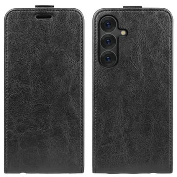 Samsung Galaxy S25+ Vertikalt Flipfodral med Korthållare -... Svart