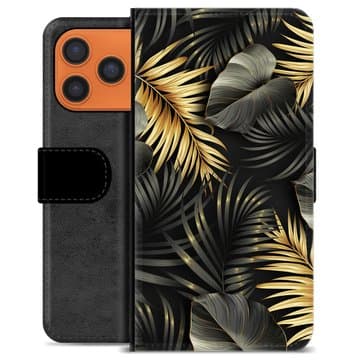 iPhone 17 Pro Max Premium Plånboksfodral - Gyllene Löv Animerad