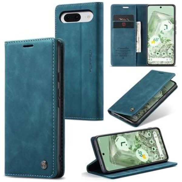 Google Pixel 8a Caseme 013 Series Plånboksfodral - Blå Blå