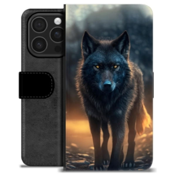 iPhone 16 Pro Premium Plånboksfodral - Varg Animerad
