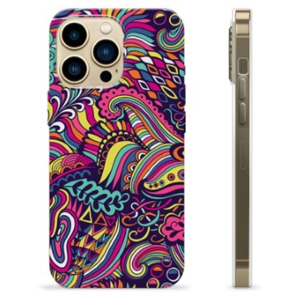 iPhone 13 Pro Max TPU-Skal - Abstrakta Blommor Animerad