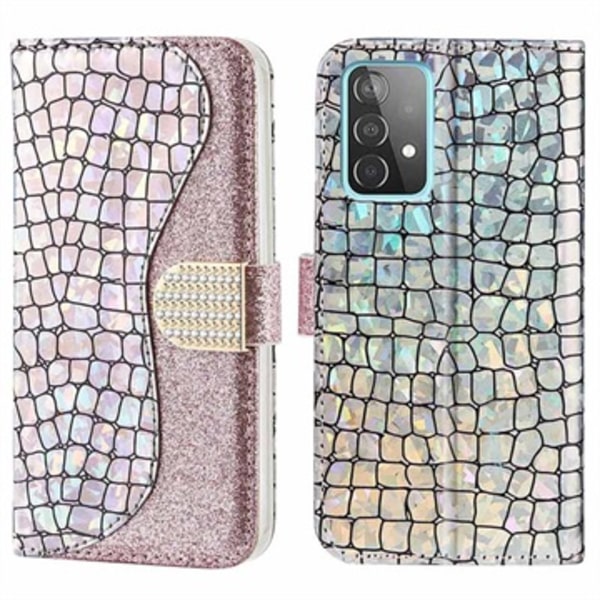 Croco Bling Series Samsung Galaxy A52 5G, Galaxy A52s Plå... Guld