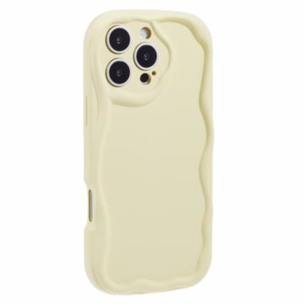 iPhone 16 Pro Candy Color Wavy TPU-Skal - Gul Gul