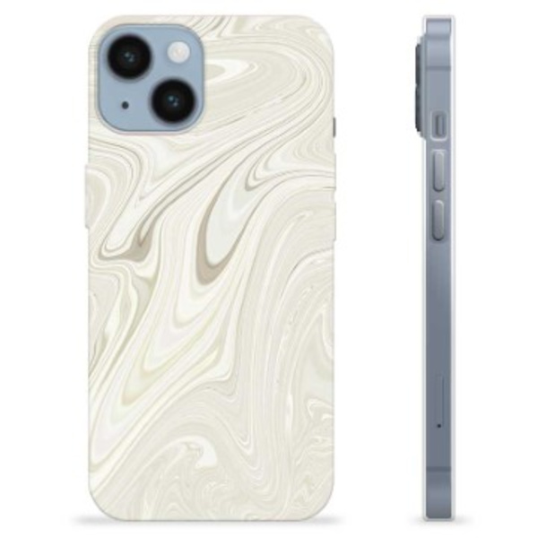 iPhone 14 TPU-Skal - Pärlmarmor Tvåfärgad