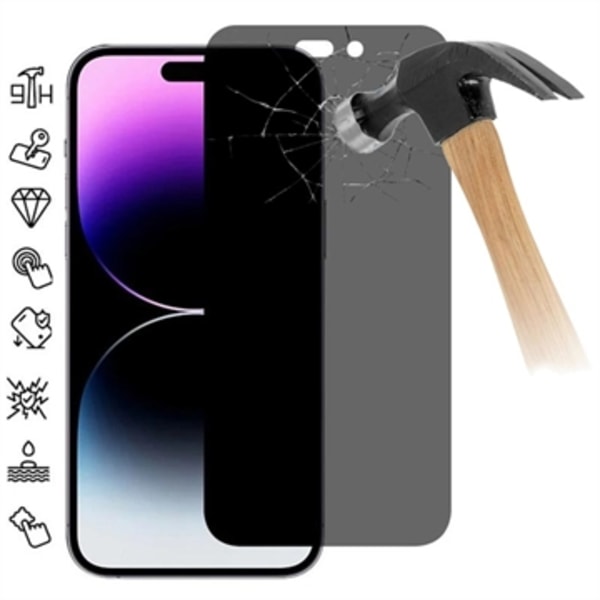 iPhone 16 Plus Privacy Härdat Glas Skärmskydd Genomskinlig