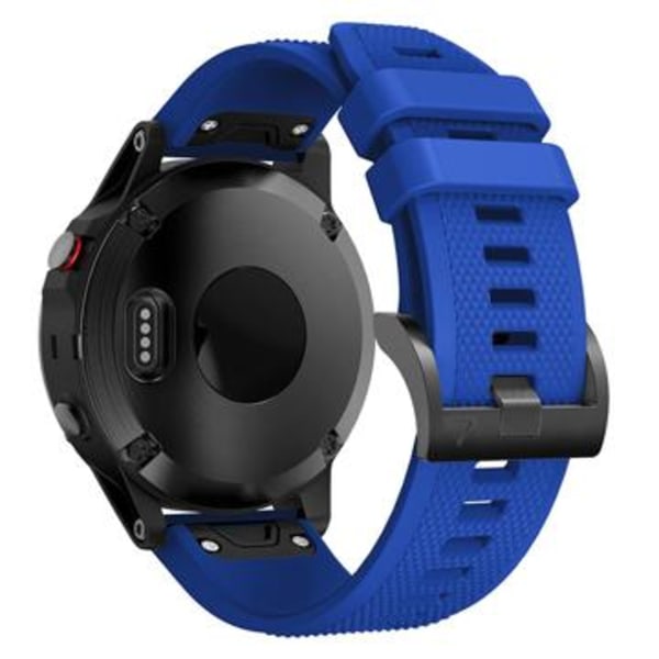 Silikonrem - Garmin Fenix 6 GPS/6 Pro GPS/5/5 Plus - Blå Blå