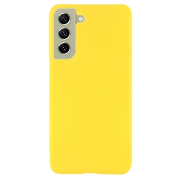 Samsung Galaxy S21 FE 5G Gummerat Plastskal - Gul Gul