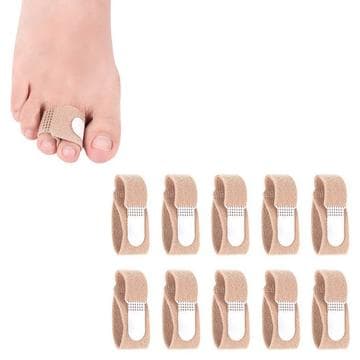 10-pack nylonöglor för tå- och fingerrätning - storlek M Beige