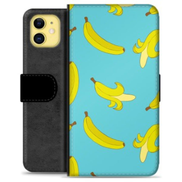 iPhone 11 Premium Plånboksfodral - Bananer Animerad