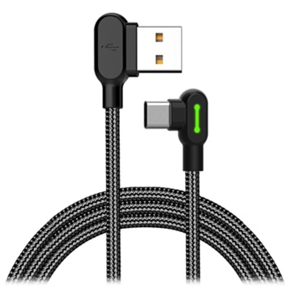 Mcdodo Night Elves 90-grader USB-C Kabel - 1.8m - Titan Svart Svart