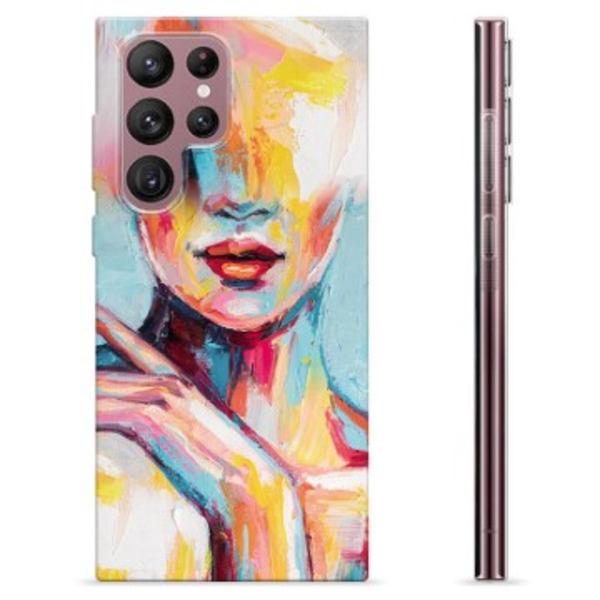 Samsung Galaxy S22 Ultra 5G TPU-Skal - Abstrakt Porträtt Animerad