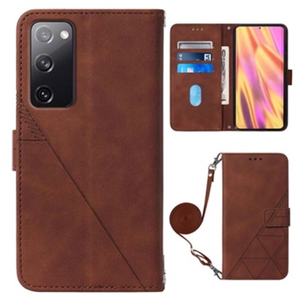 Line Series Samsung Galaxy S20 FE Plånboksfodral - Brun Brun