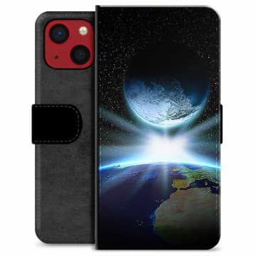 iPhone 13 Mini Premium Plånboksfodral - Rymden Animerad