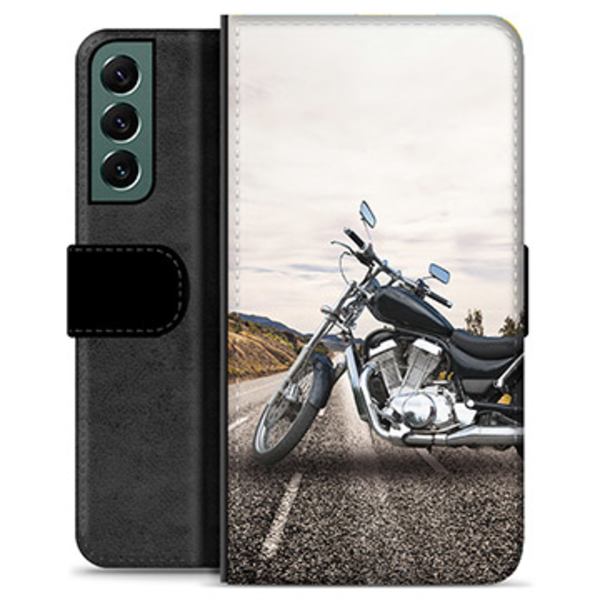 Samsung Galaxy S22+ 5G Premium Plånboksfodral - Motorcykel Animerad