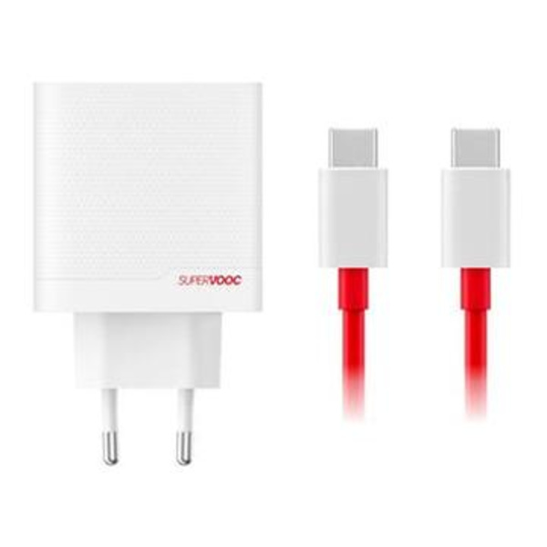 OnePlus SuperVOOC 80W GaN-strömadapter med dubbla portar... Vit