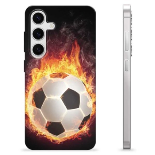 Samsung Galaxy S24 TPU-Skal - Fotbollsflamma Animerad