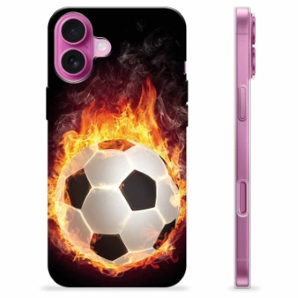 iPhone 16 Plus TPU-Skal - Fotbollsflamma Animerad