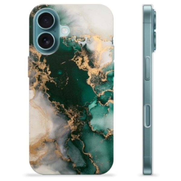 iPhone 16 TPU-Skal - Jade Marmor Animerad