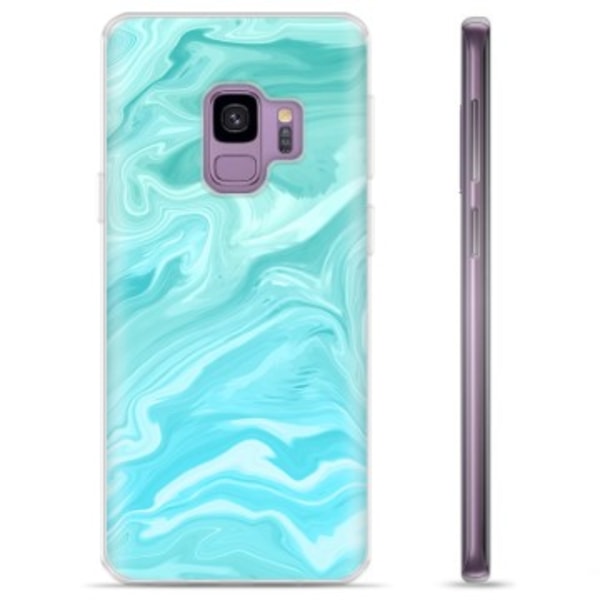 Samsung Galaxy S9 TPU-Skal - Blå Marmor Blå