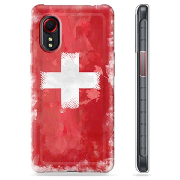 Samsung Galaxy Xcover 5 TPU-skal - Schweizisk Flagga Animerad