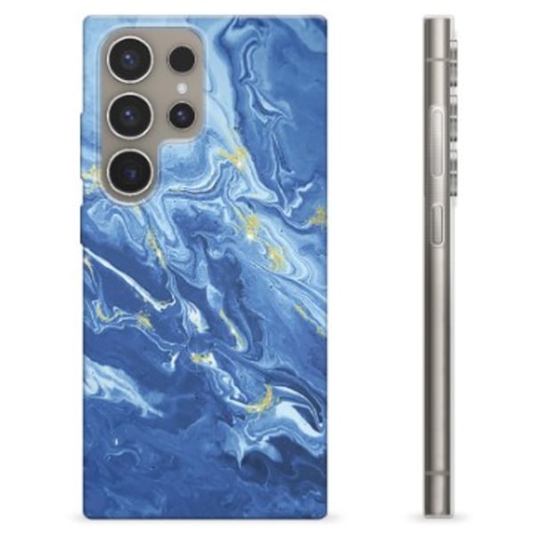 Samsung Galaxy S24 Ultra TPU-Skal - Färgrik Marmor Färgrik