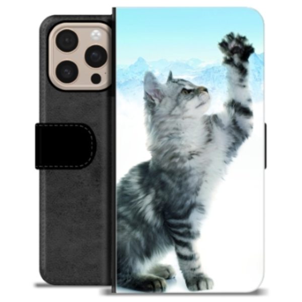 iPhone 16 Pro Max Premium Plånboksfodral - Kat Animerad