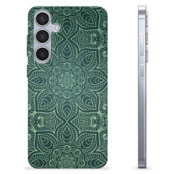 Samsung Galaxy S24+ TPU-Skal - Grön Mandala Animerad