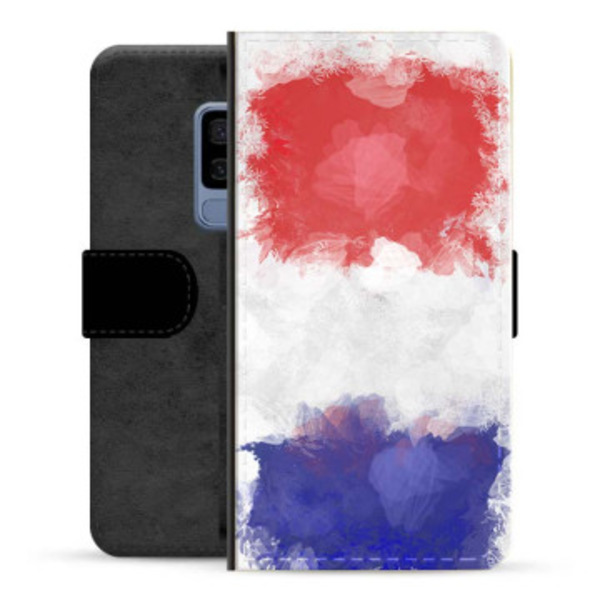 Samsung Galaxy S9+ Premium Plånboksfodral - Fransk Flagga Animerad