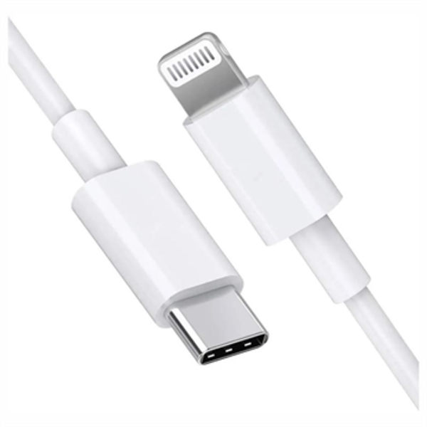 Saii Snabb USB-C / Lightning Kabel - 1m - Vit Gul