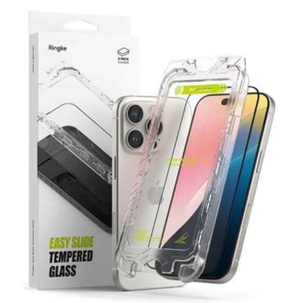 iPhone 16 Pro Ringke Easy Slide skärmskydd i härdat glas -... Genomskinlig