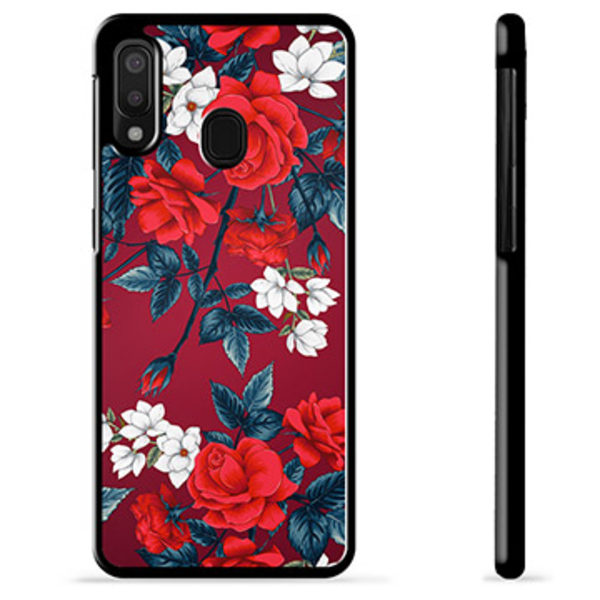 Samsung Galaxy A20e Skyddsskal - Vintage Blommor Animerad