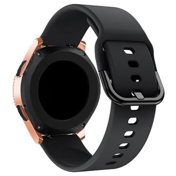 Universell Smartwatch Silikonrem - 20mm - Svart Svart