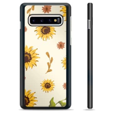 Samsung Galaxy S10 Skyddsskal - Solrosor Animerad